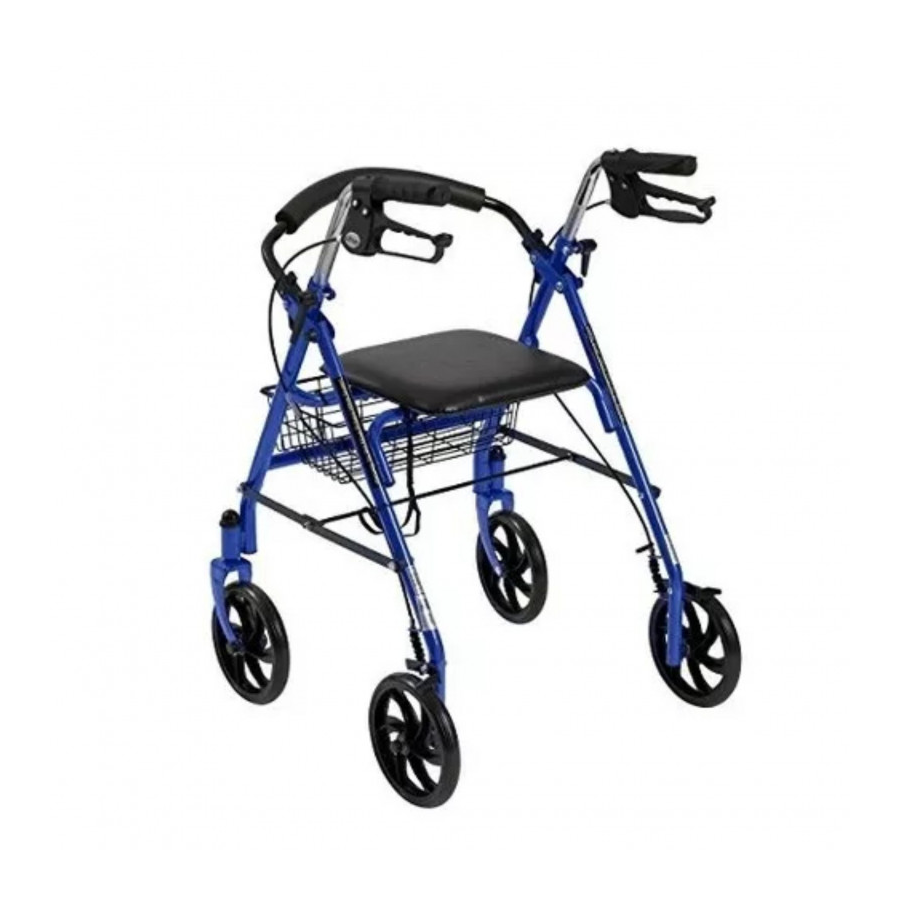 ANDADERA ROLLATOR AZUL C/CANASTILLA El Oasis del Diabético